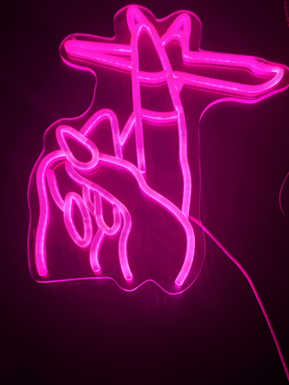 Pink Hand Neon Accent Light - LED Decorative Sign